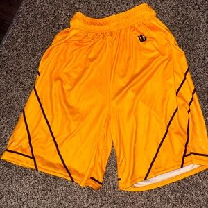 Wilson Men's Orange Athletic Shorts